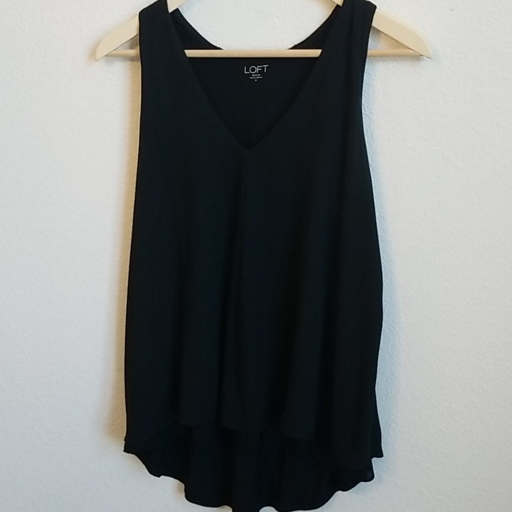 Loft black swingy tank